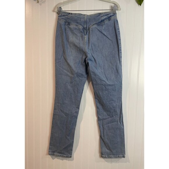 WeThe Free High-Rise Light Wash Denim Straight-Leg Jeans Size 28 - Picture 2 of 13